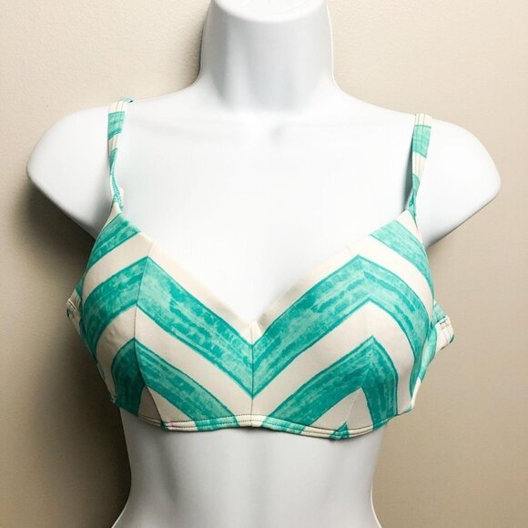 Coco Rave Chevron Lined Bikini Top - Picture 1 of 6